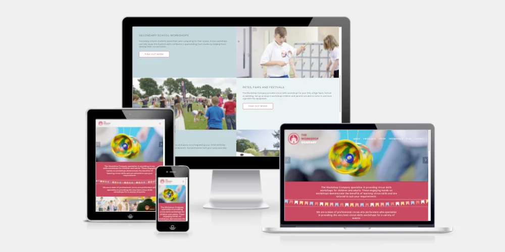 The Workshop Company website by Maroon Balloon