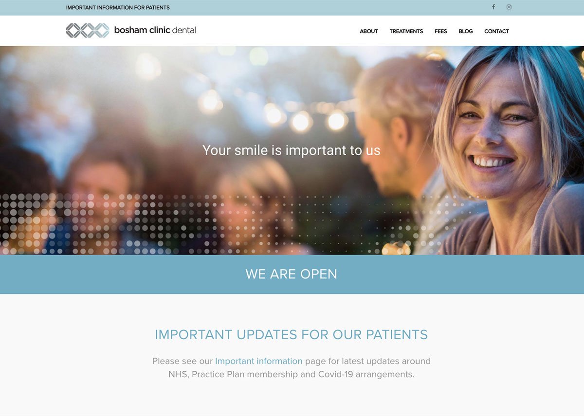 Bosham Dental Clinic: website design example