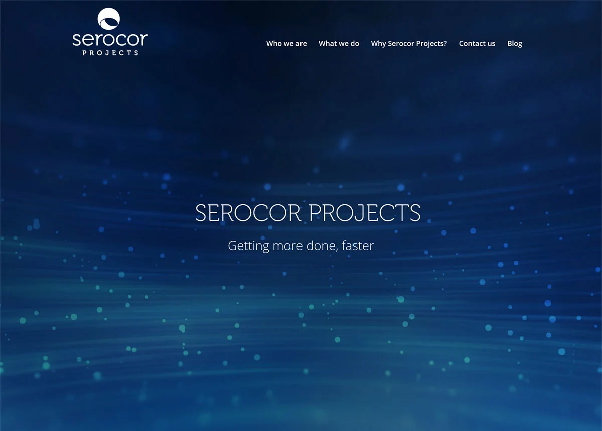Serocor Projects: website design example
