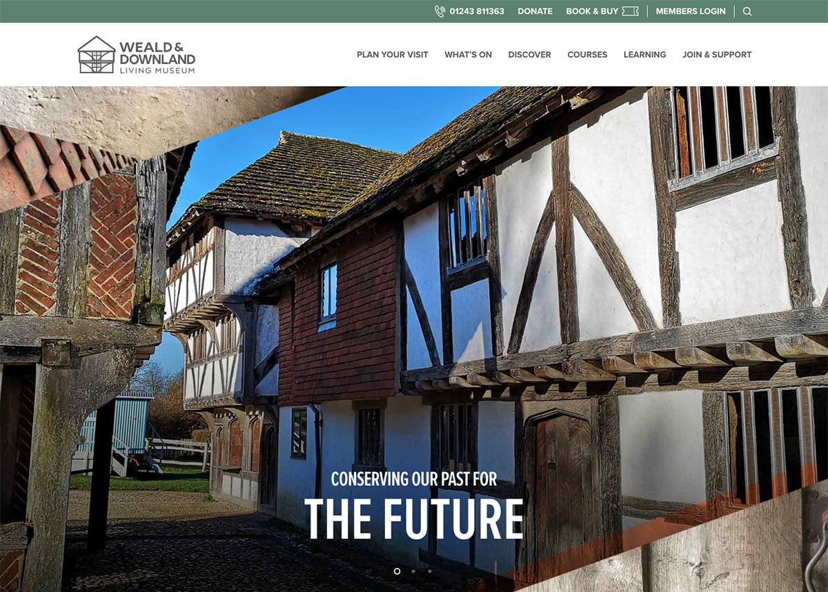 Weald & Downland Museum: website design example