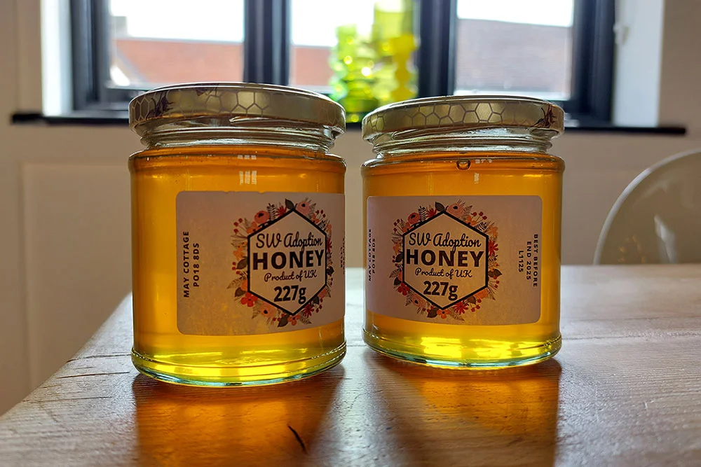 Jars of West Sussex honey